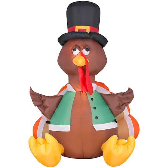 3.5ft. Airblown&#xAE; Inflatable Thanksgiving Happy Turkey